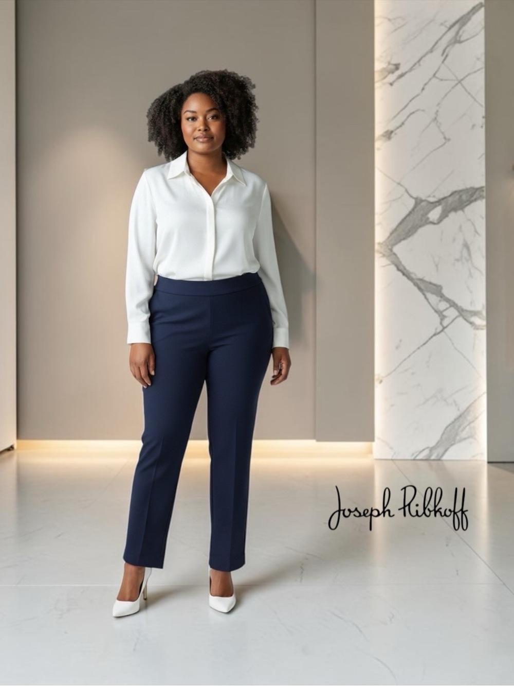 Joseph Ribkoff, Navy Blue, Pull-On Stretch Pants, Size 20 Plus Size